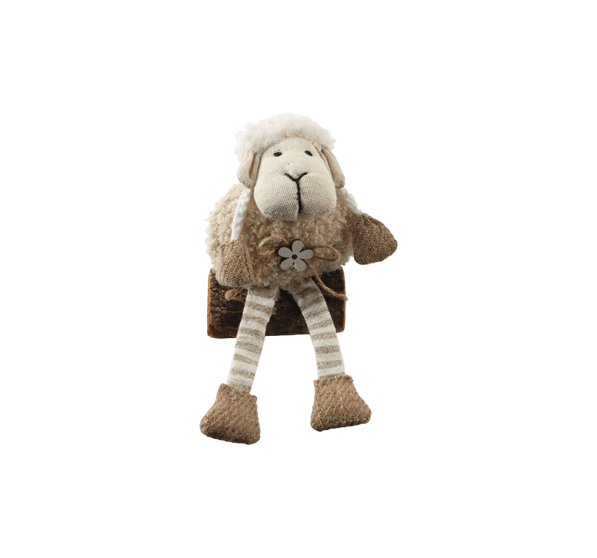 Dangly leg sheep - tree trunk