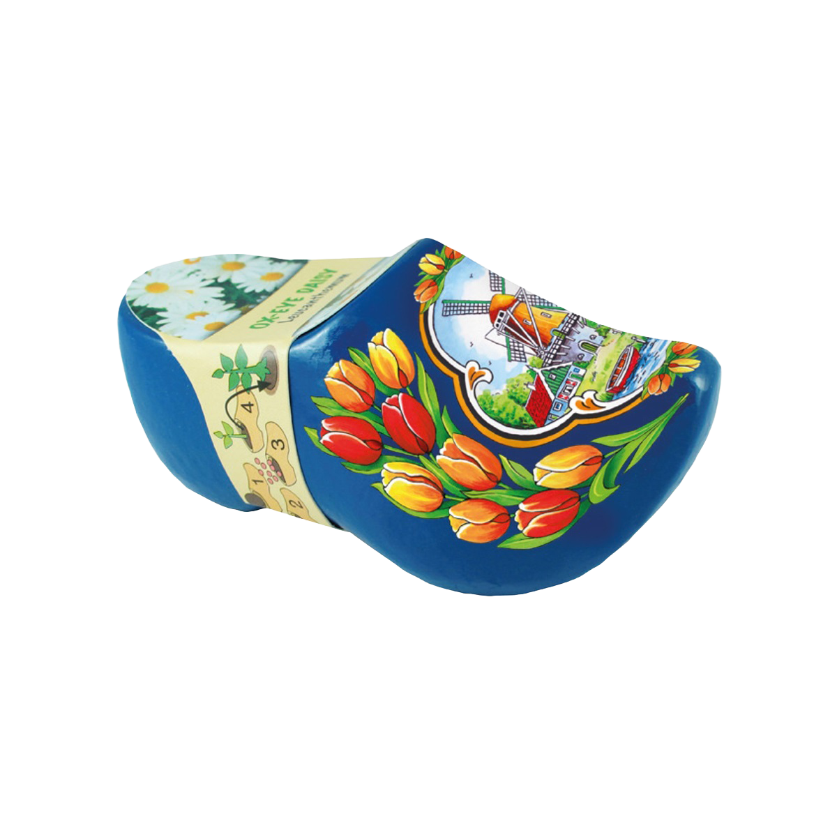Clog with flower seeds