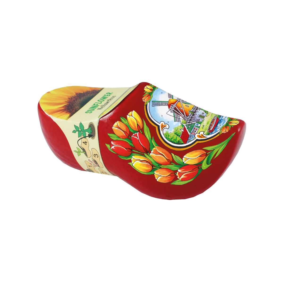 Clog with flower seeds