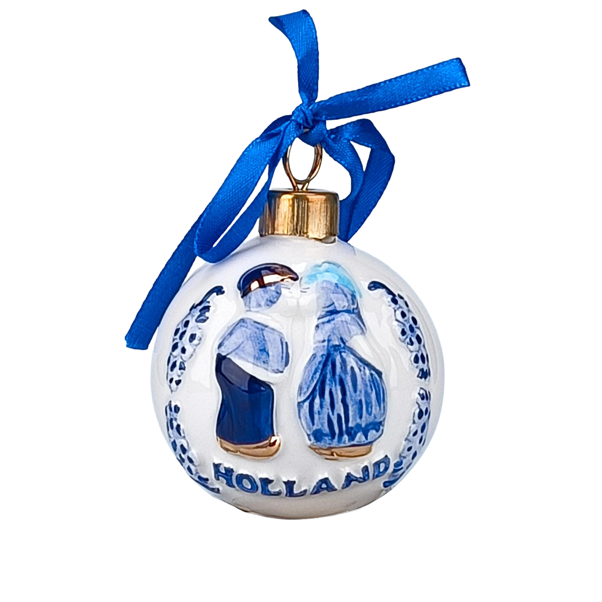 Kersthanger - bal kuspaar DB/goud