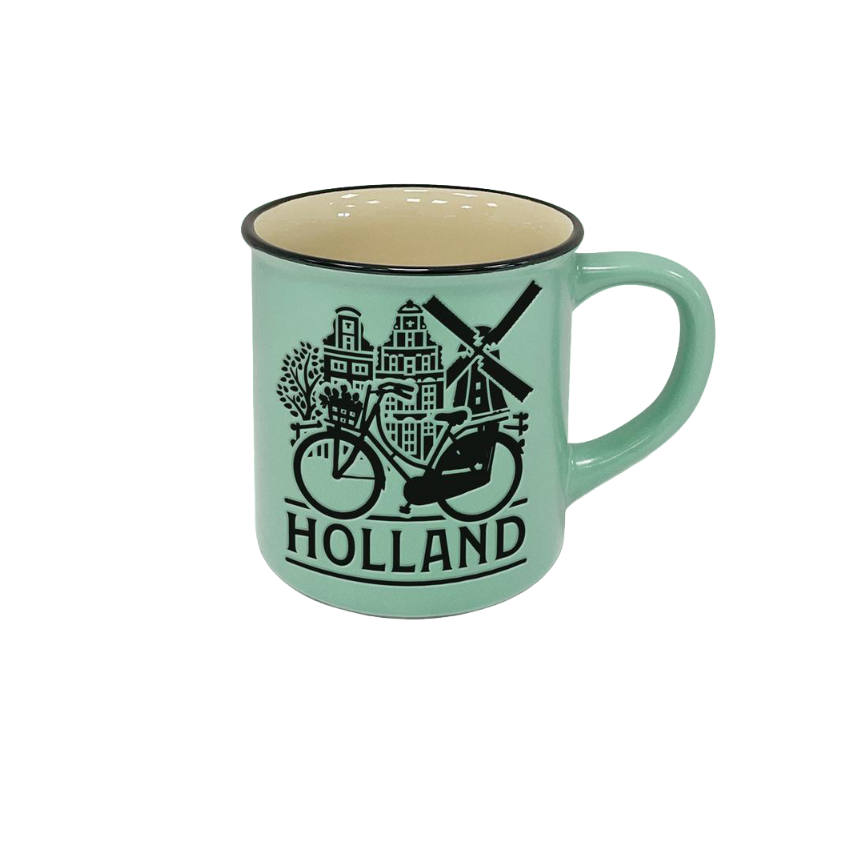 Enamel 'camp mug' Holland