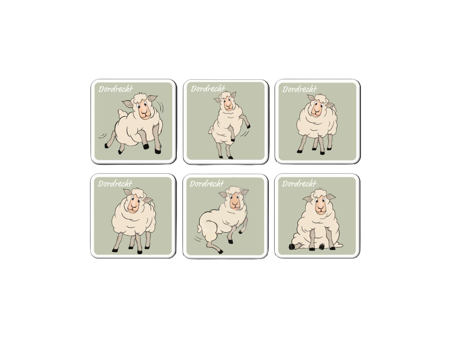Onderzetter, set 6 stuks