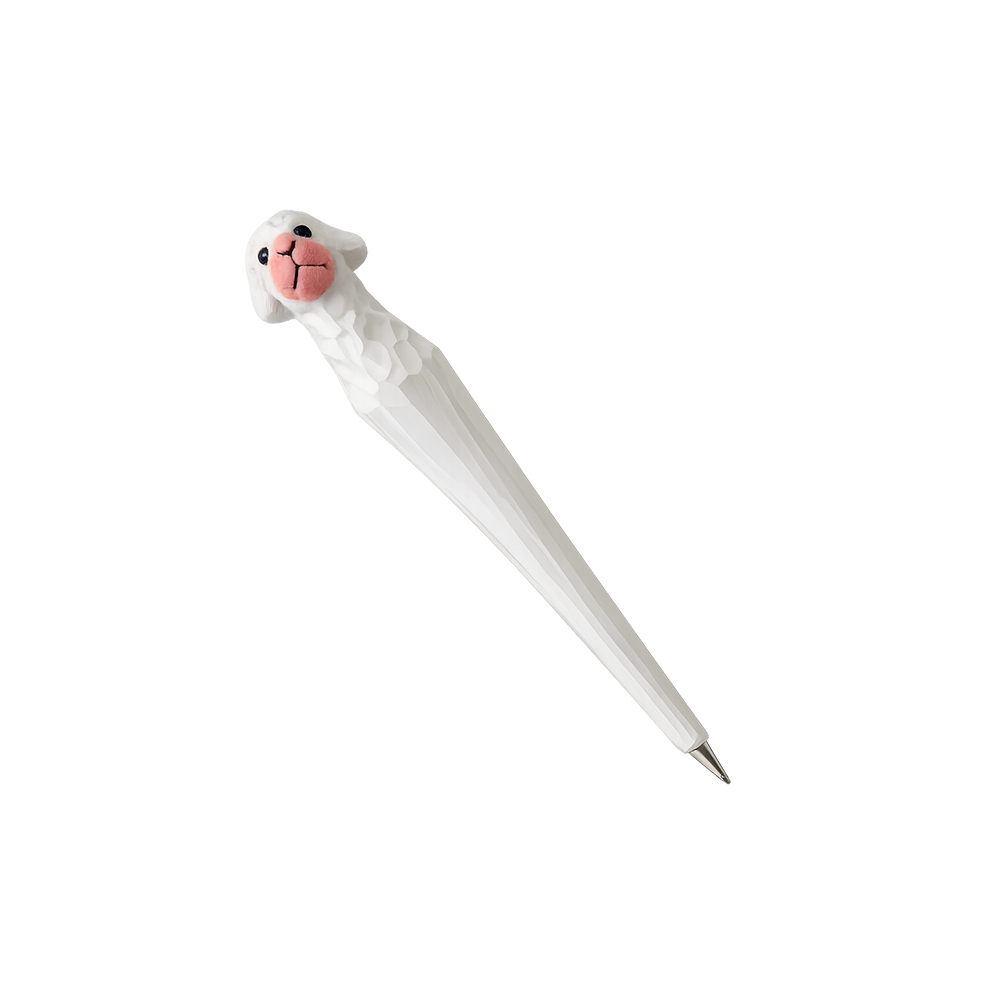 Pen schaap - hout wit