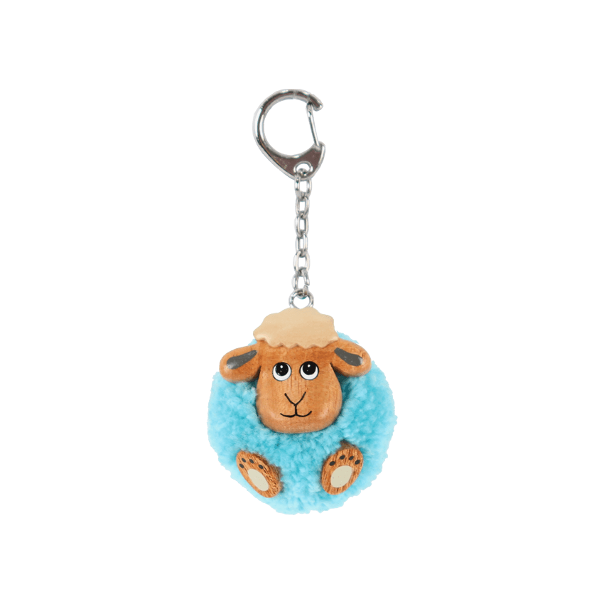 Pom pom sleutelhanger schaap