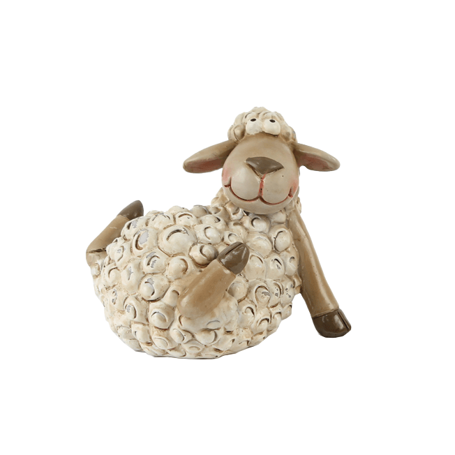 Schaap liggend poten naar achter