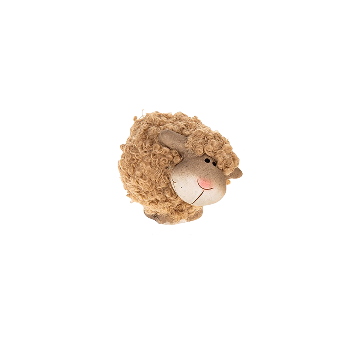 Lamb with white and brown wool