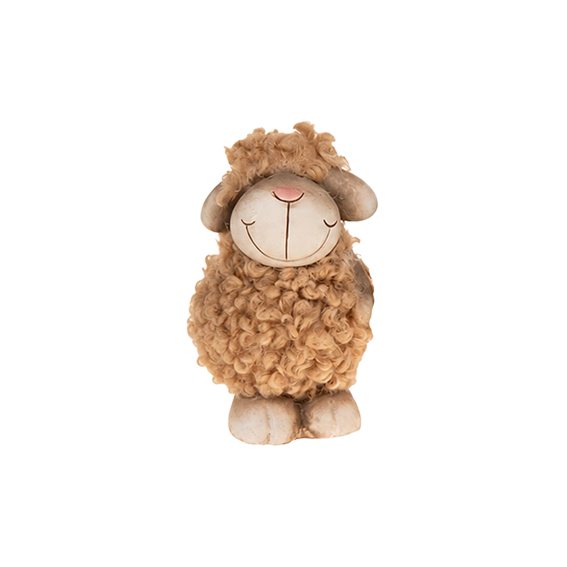 Lamb with white and brown wool