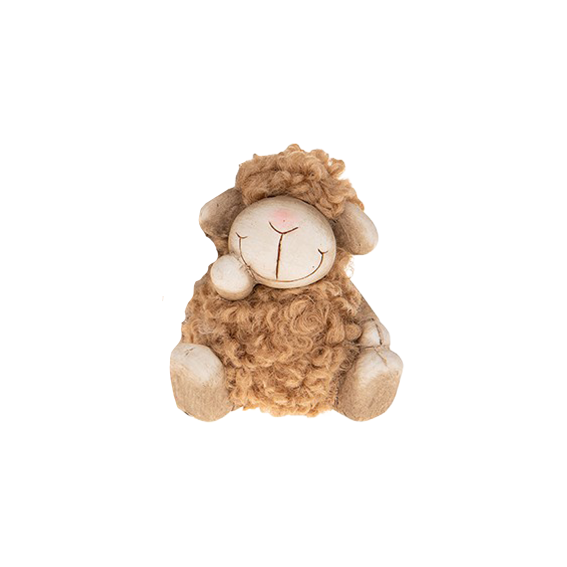 Lamb with white and brown wool