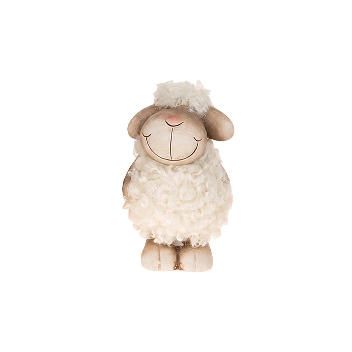 Lamb with white and brown wool