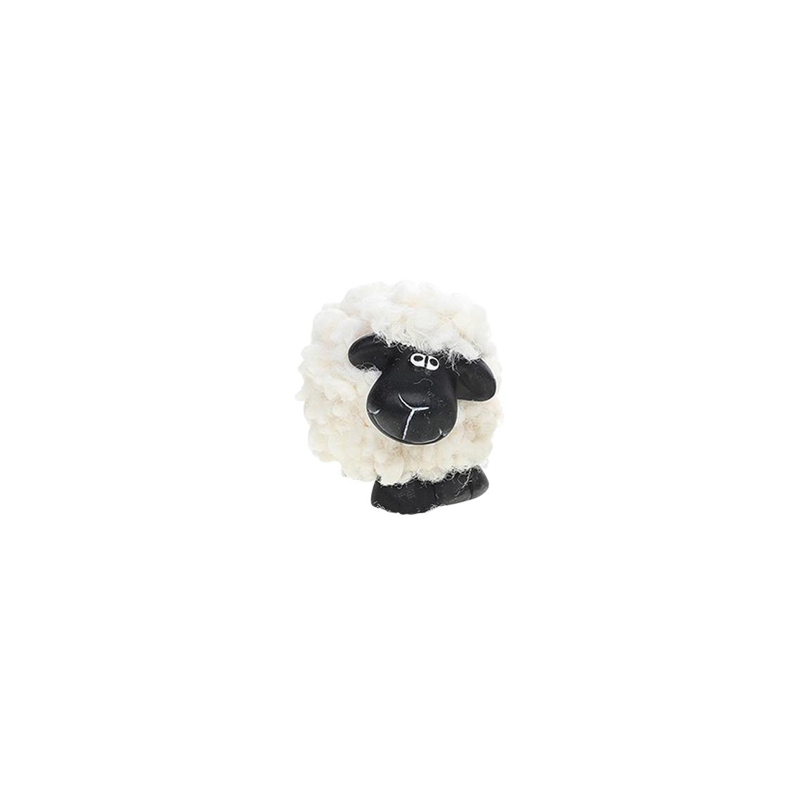 Lamb with white and brown wool