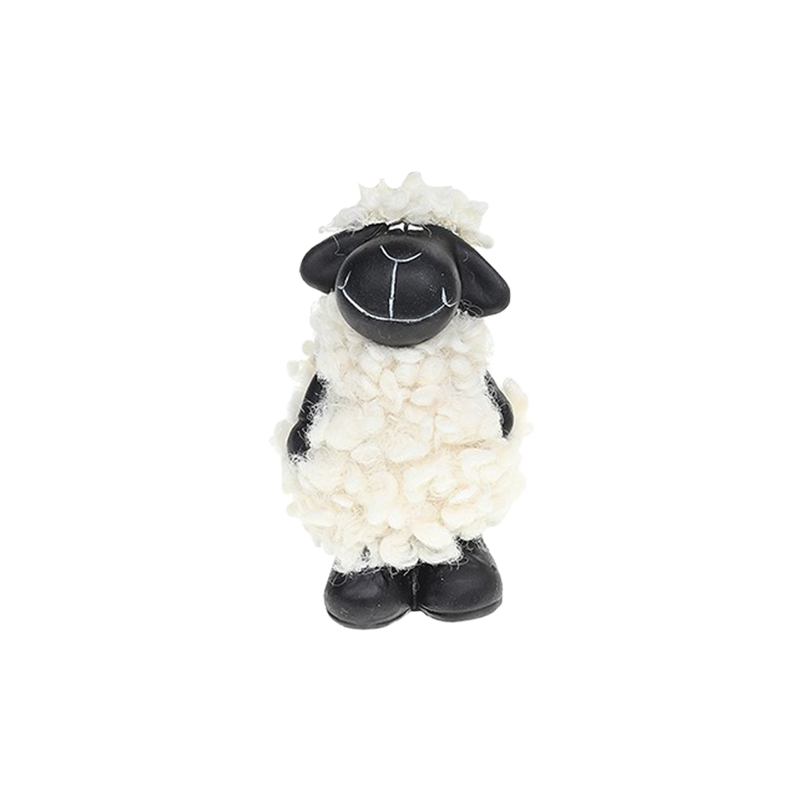 Lamb with white and brown wool