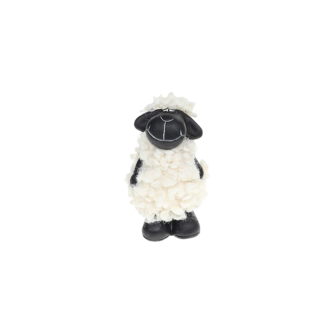 Lamb with white and brown wool