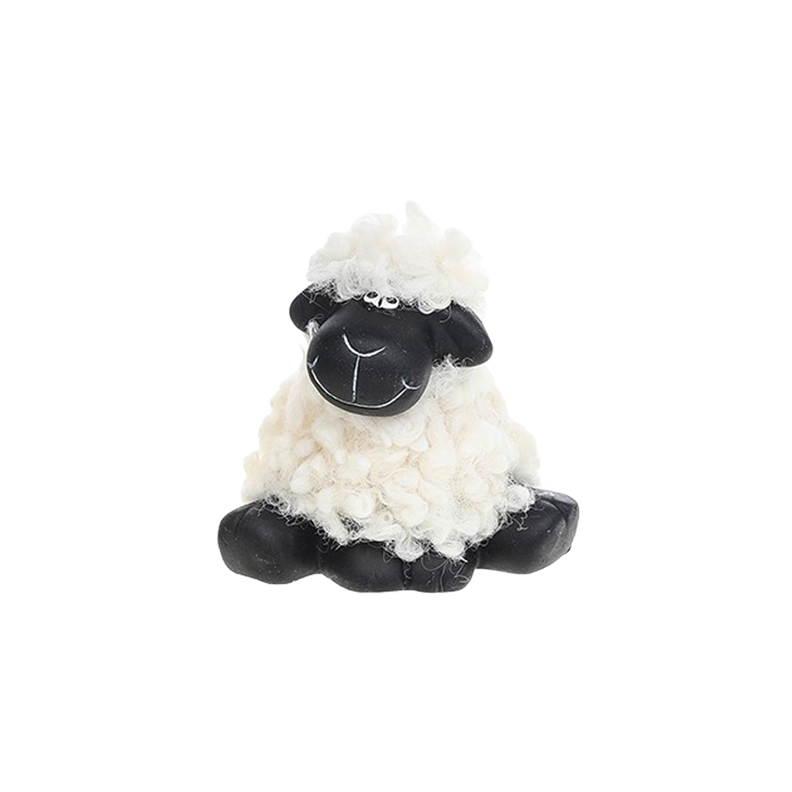 Lamb with white and brown wool