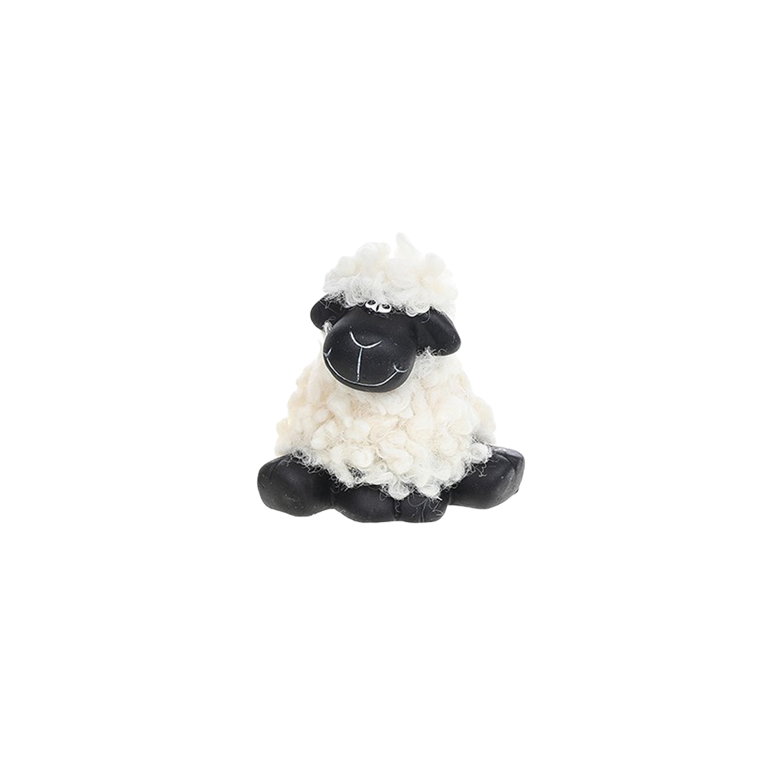 Lamb with white and brown wool