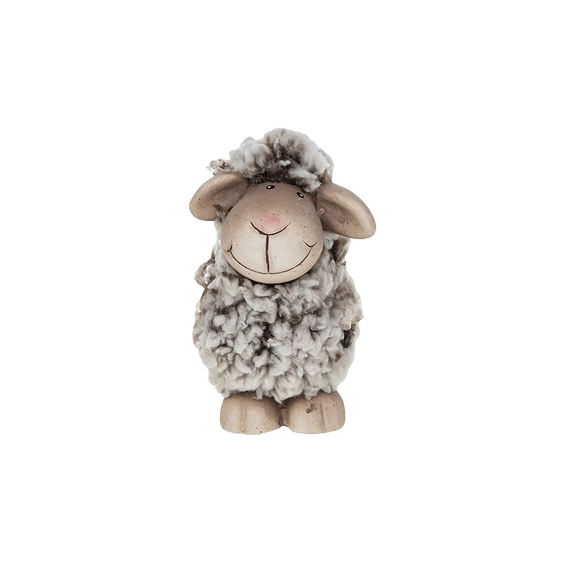 Lamb with white and brown wool