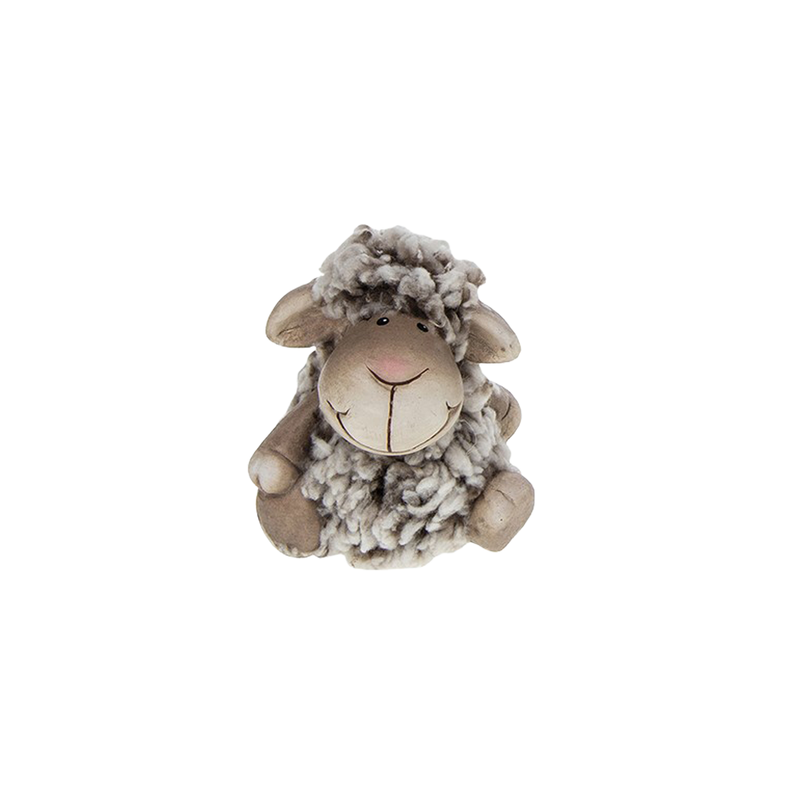 Lamb with white and brown wool