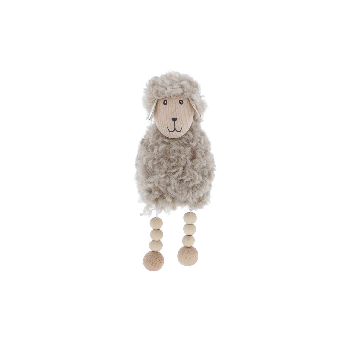 Bungelbeentjes schaap houten kralen