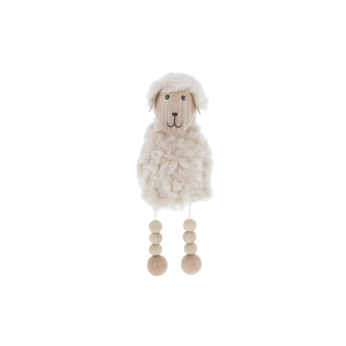 Bungelbeentjes schaap houten kralen