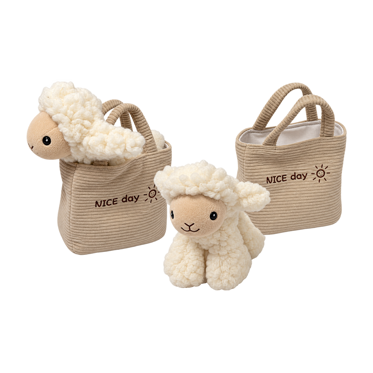 Schaap in tasje, 17cm