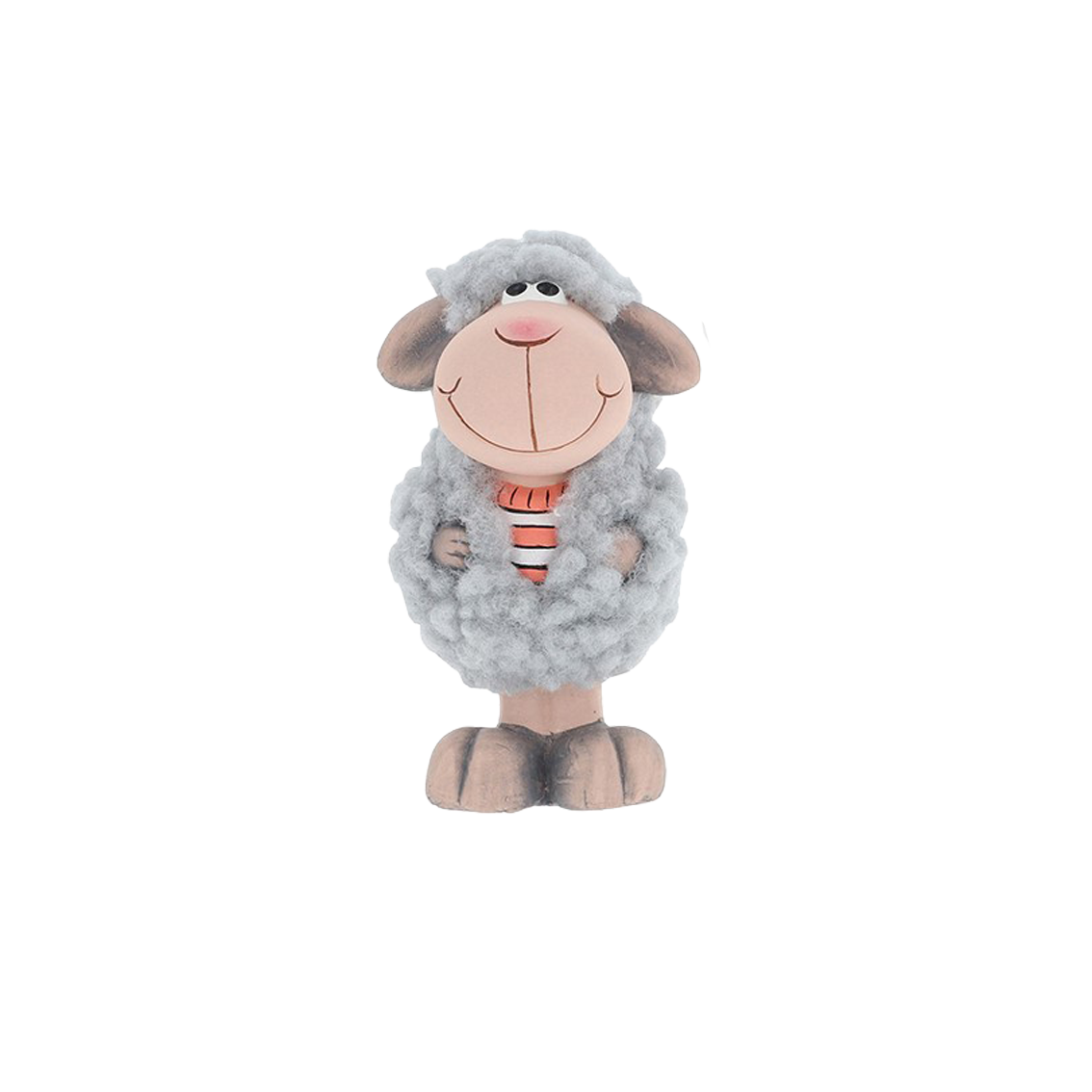 Lamb with white and brown wool
