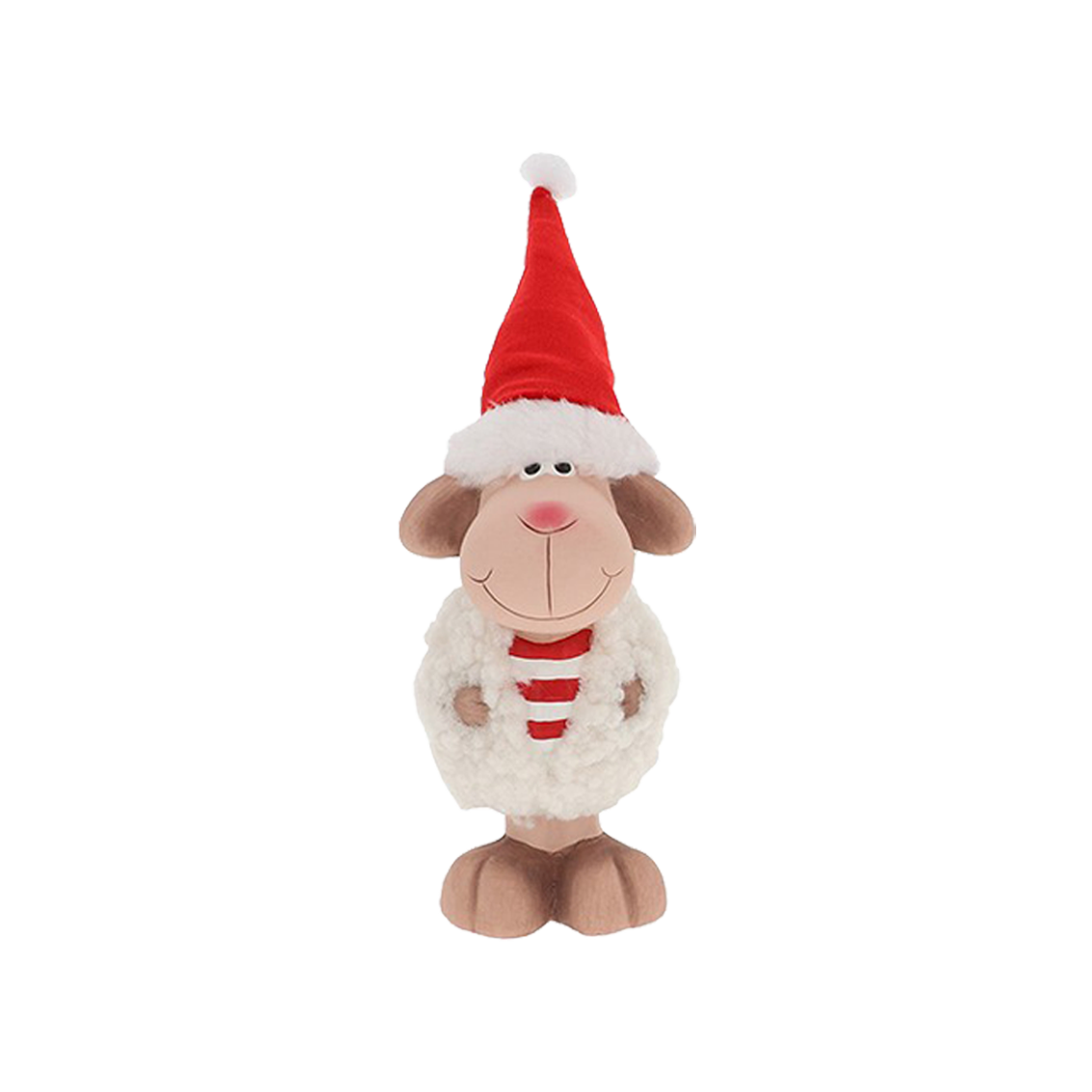 Lamb with white and brown wool