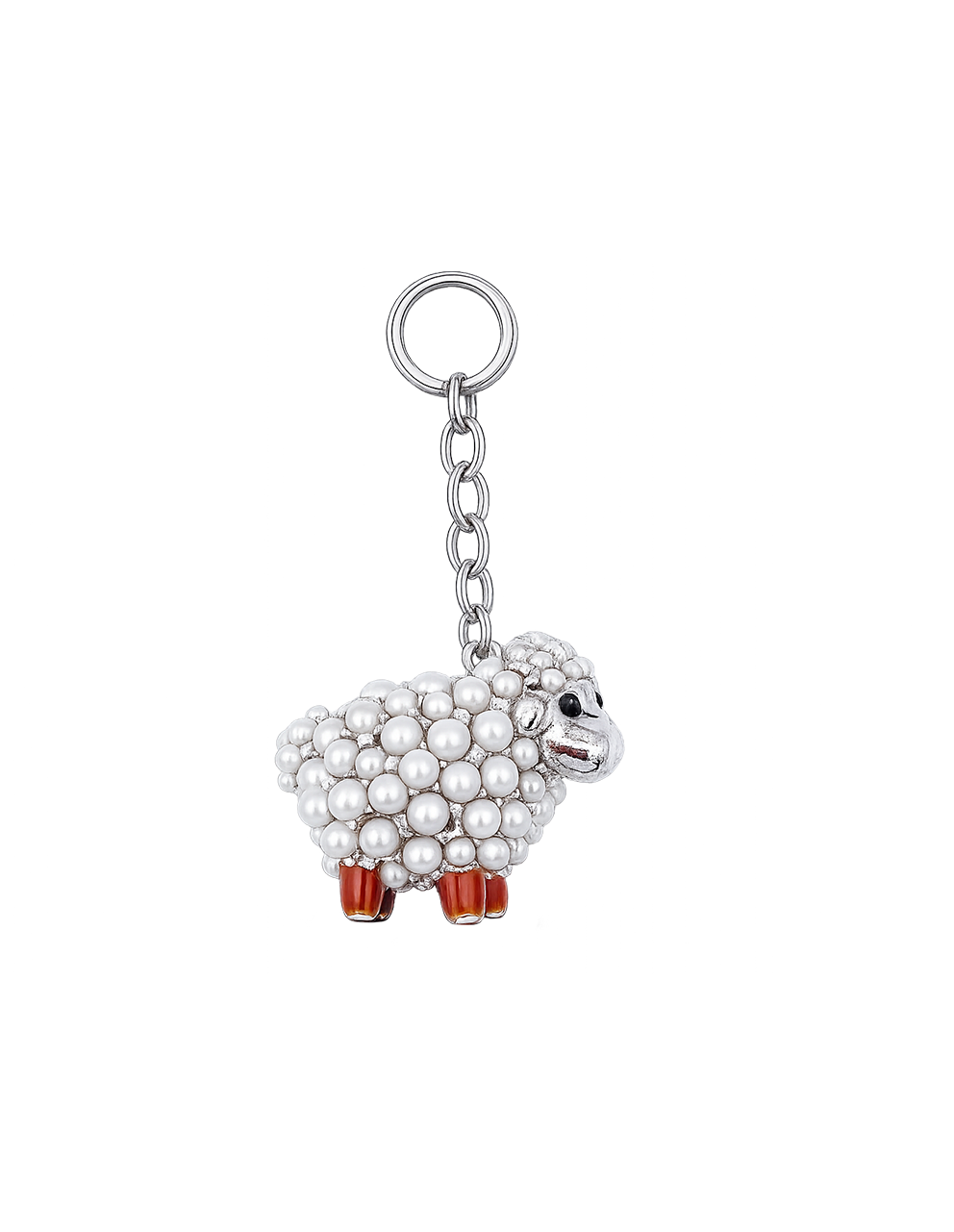 Sleutelhanger schaap -  glitter/parel